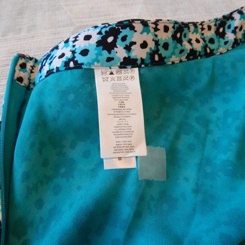 Michael Kors Floral Silk Mini Skirt Blue Sz 2 NWT - Picture 8 of 15